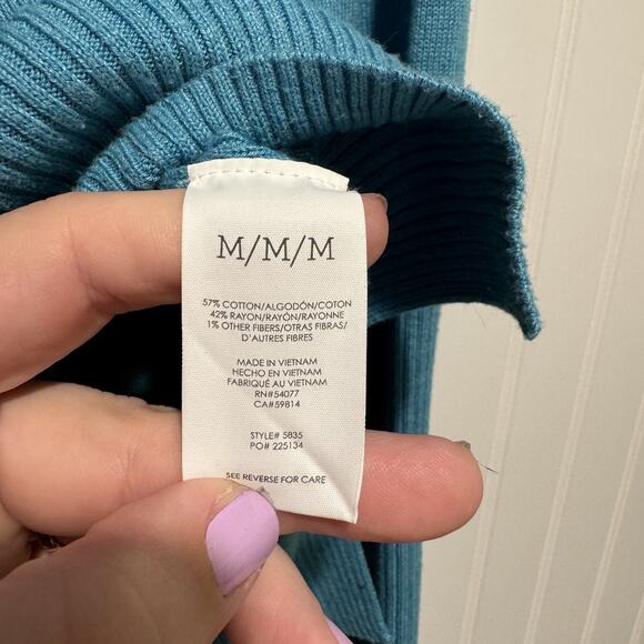 Cabi Blue Hop To Hoodie Sweater Size Medium - Picture 5 of 6